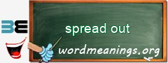 WordMeaning blackboard for spread out